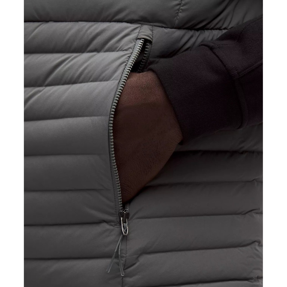 Lululemon Mens Size Large Navigation Down Vest Evolve Onyx Gray Puffer New - Picture 13 of 13